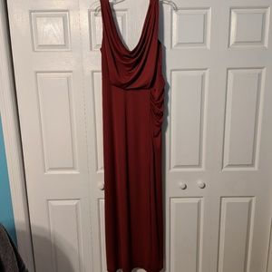 Burgundy evening gown
